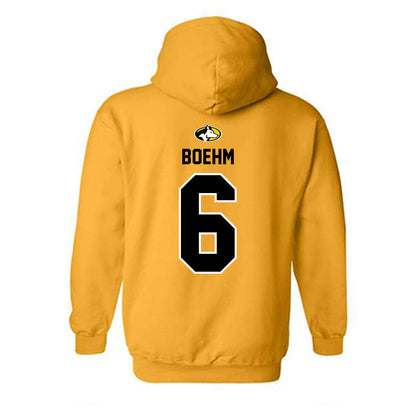 Michigan Tech - NCAA Men's Ice Hockey : Brayden Boehm - Generic Shersey Hooded Sweatshirt-1