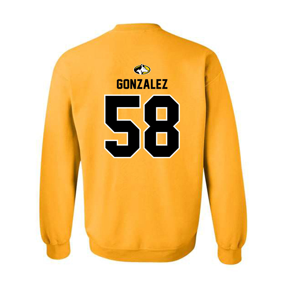 Michigan Tech - NCAA Football : Adrian Gonzalez - Generic Shersey Crewneck Sweatshirt-1