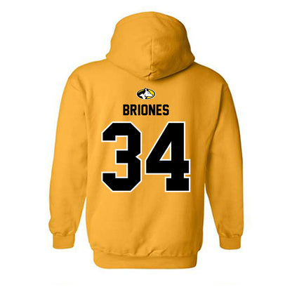 Michigan Tech - NCAA Football : Connor Briones - Generic Shersey Hooded Sweatshirt-1
