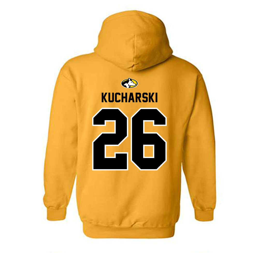 Michigan Tech - NCAA Football : Avery Kucharski - Generic Shersey Hooded Sweatshirt-1