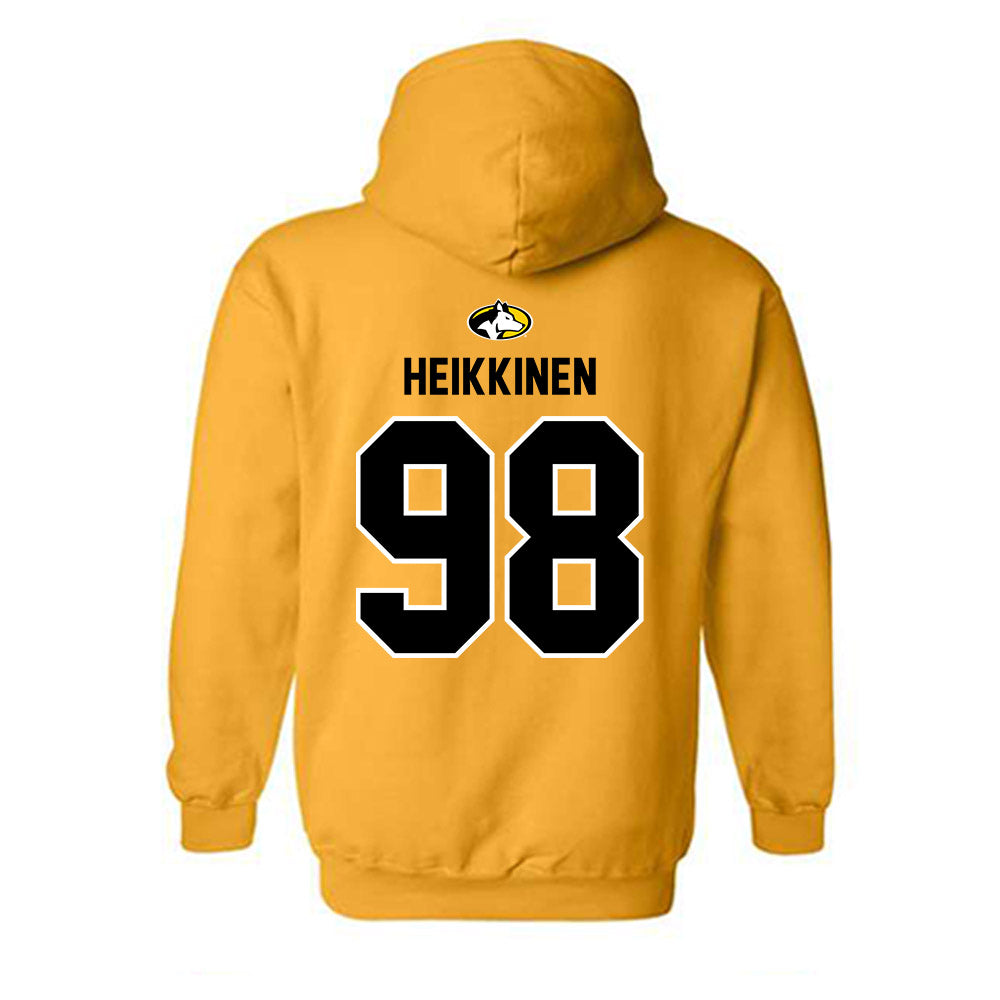 Michigan Tech - NCAA Football : Gauge Heikkinen - Generic Shersey Hooded Sweatshirt-1