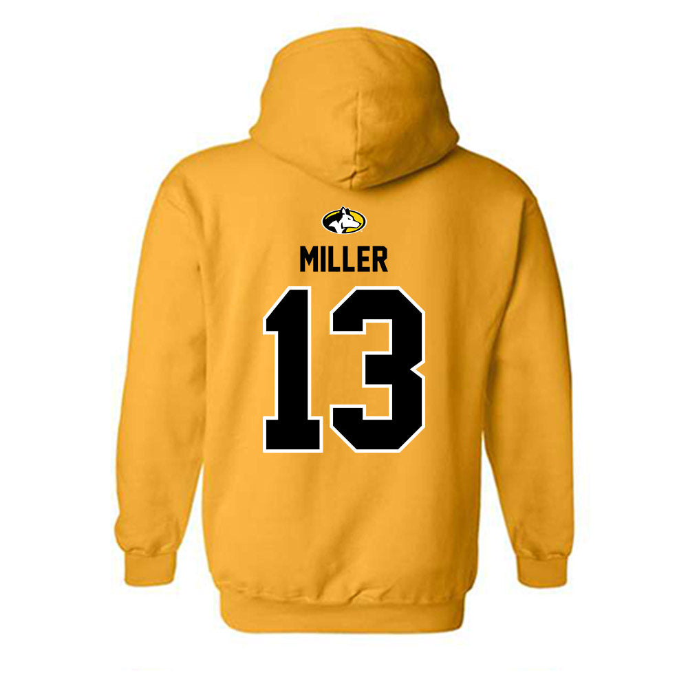 Michigan Tech - NCAA Men's Ice Hockey : Tyler Miller - Generic Shersey Hooded Sweatshirt