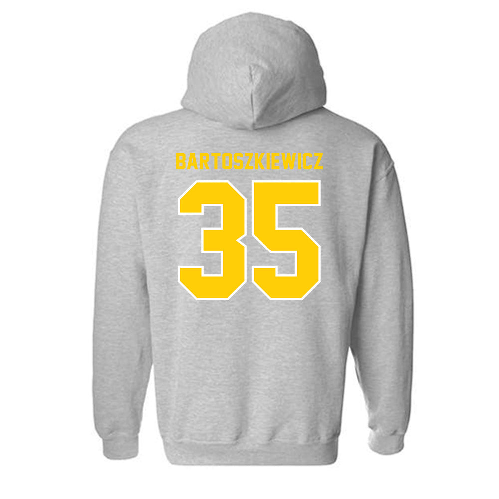 Michigan Tech - NCAA Men's Ice Hockey : Owen Bartoszkiewicz - Generic Shersey Hooded Sweatshirt-1
