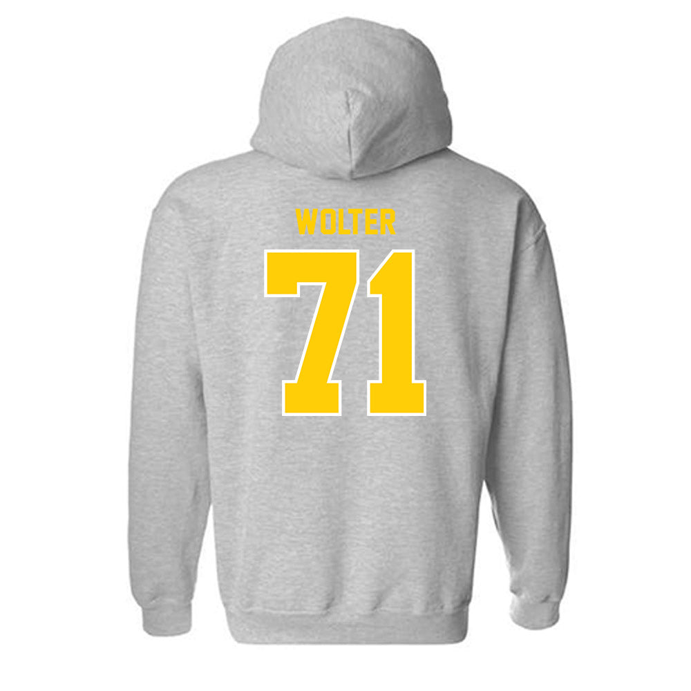 Michigan Tech - NCAA Football : Mason Wolter - Generic Shersey Hooded Sweatshirt-1