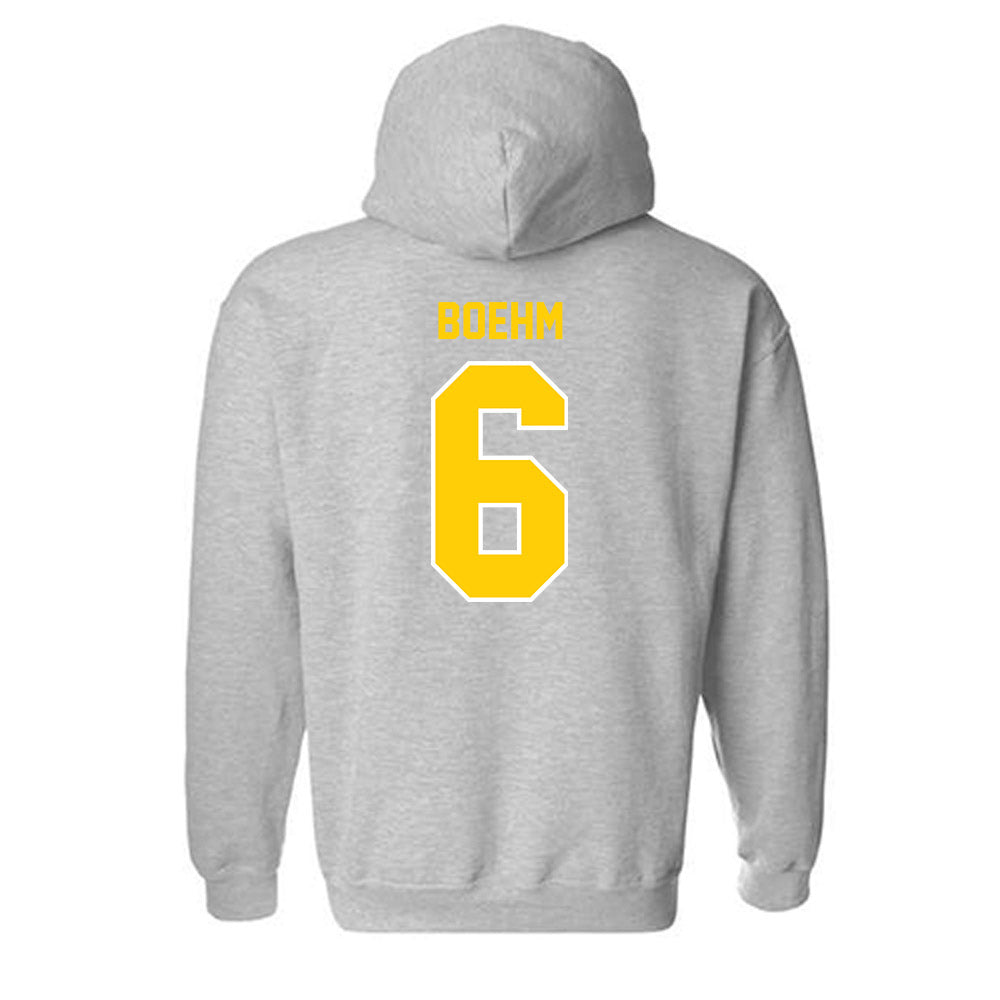 Michigan Tech - NCAA Men's Ice Hockey : Brayden Boehm - Generic Shersey Hooded Sweatshirt-1
