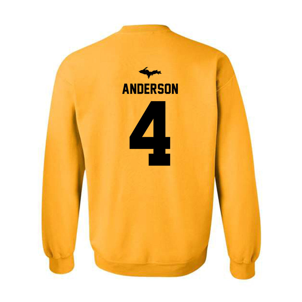 Michigan Tech - NCAA Men's Ice Hockey : Jack Anderson - Generic Shersey Crewneck Sweatshirt-1