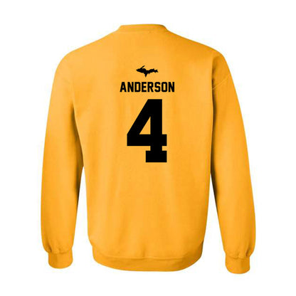 Michigan Tech - NCAA Men's Ice Hockey : Jack Anderson - Generic Shersey Crewneck Sweatshirt-1