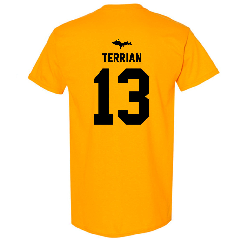 Michigan Tech - NCAA Men's Basketball : Josh Terrian - Generic Shersey T-Shirt