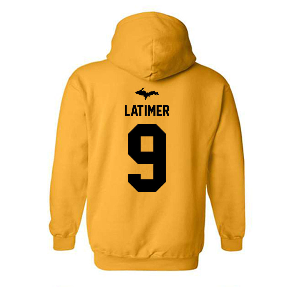 Michigan Tech - NCAA Men's Ice Hockey : Carson Latimer - Generic Shersey Hooded Sweatshirt-1