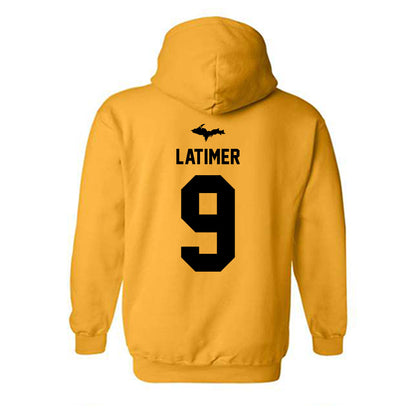 Michigan Tech - NCAA Men's Ice Hockey : Carson Latimer - Generic Shersey Hooded Sweatshirt-1