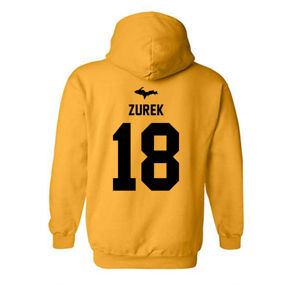 Michigan Tech - NCAA Women's Volleyball : Rachel Zurek - Generic Shersey Hooded Sweatshirt-1