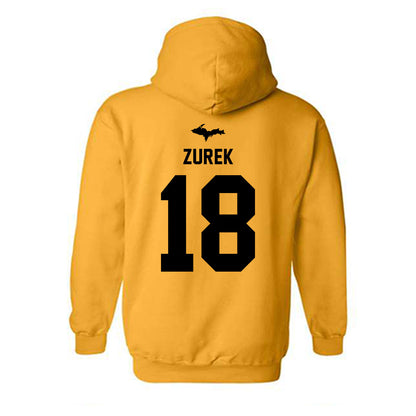 Michigan Tech - NCAA Women's Volleyball : Rachel Zurek - Generic Shersey Hooded Sweatshirt-1