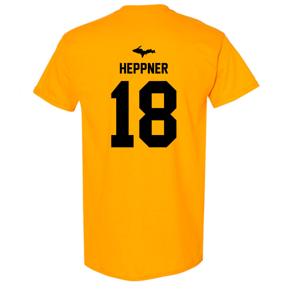 Michigan Tech - NCAA Football : Drew Heppner - Generic Shersey T-Shirt-1