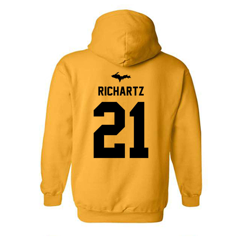 Michigan Tech - NCAA Men's Ice Hockey : Blais Richartz - Generic Shersey Hooded Sweatshirt