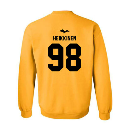 Michigan Tech - NCAA Football : Gauge Heikkinen - Generic Shersey Crewneck Sweatshirt-1