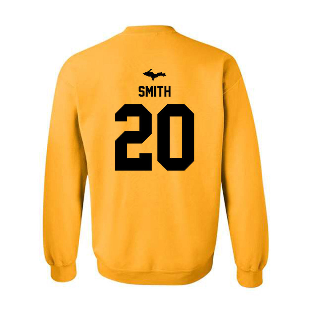 Michigan Tech - NCAA Men's Basketball : Gabriel Smith - Generic Shersey Crewneck Sweatshirt-1
