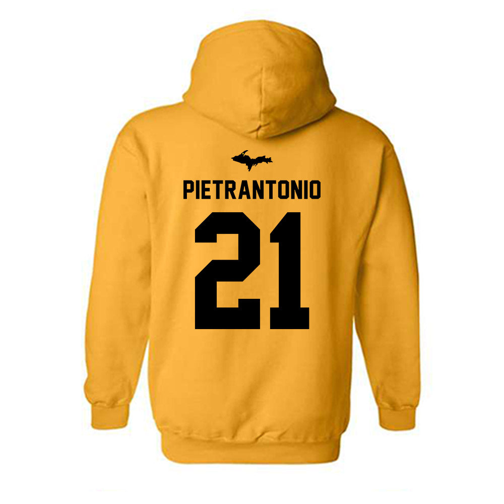 Michigan Tech - NCAA Football : Bryce Pietrantonio - Generic Shersey Hooded Sweatshirt