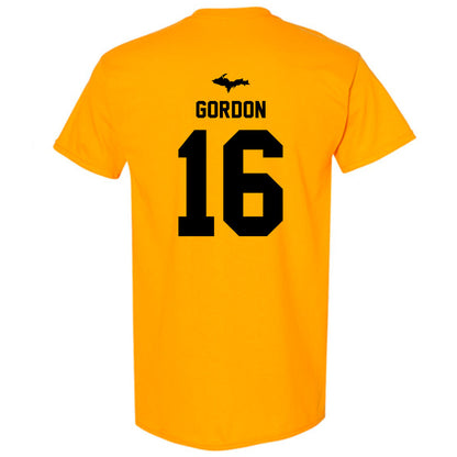 Michigan Tech - NCAA Men's Ice Hockey : Isaac Gordon - Generic Shersey T-Shirt