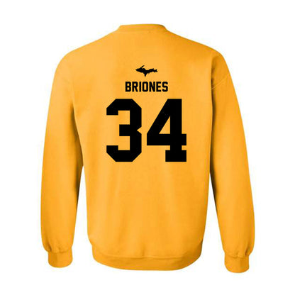 Michigan Tech - NCAA Football : Connor Briones - Generic Shersey Crewneck Sweatshirt-1