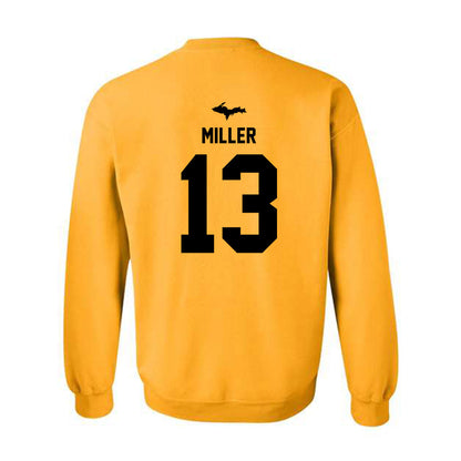 Michigan Tech - NCAA Men's Ice Hockey : Tyler Miller - Generic Shersey Crewneck Sweatshirt