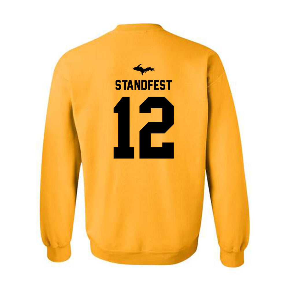 Michigan Tech - NCAA Women's Basketball : Kendall Standfest - Generic Shersey Crewneck Sweatshirt