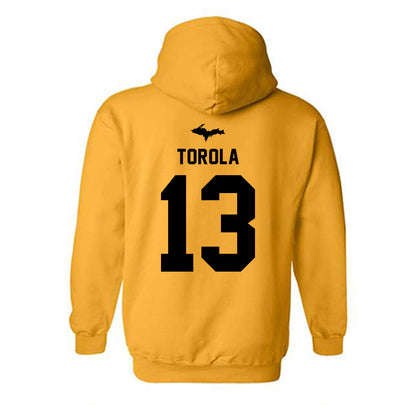 Michigan Tech - NCAA Women's Volleyball : Madelyn Torola - Generic Shersey Hooded Sweatshirt-1