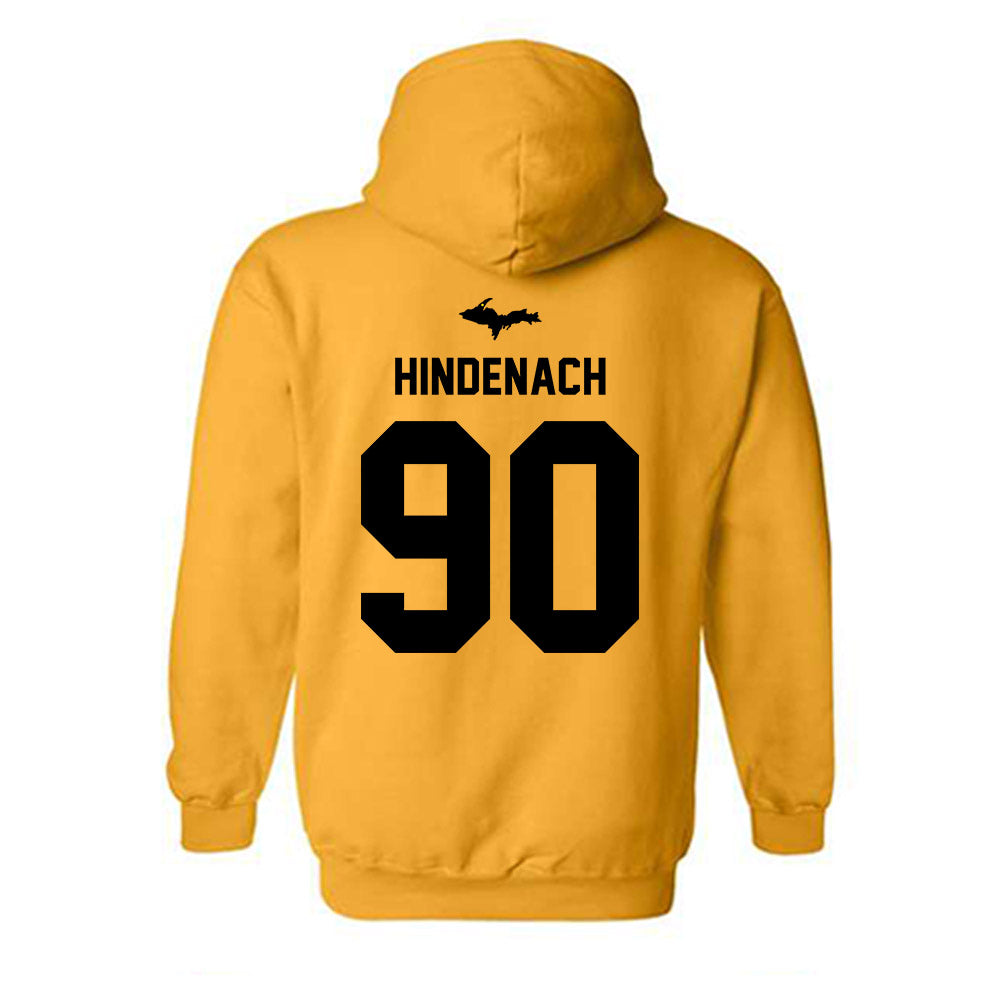 Michigan Tech - NCAA Football : Connor Hindenach - Generic Shersey Hooded Sweatshirt