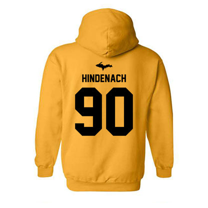 Michigan Tech - NCAA Football : Connor Hindenach - Generic Shersey Hooded Sweatshirt