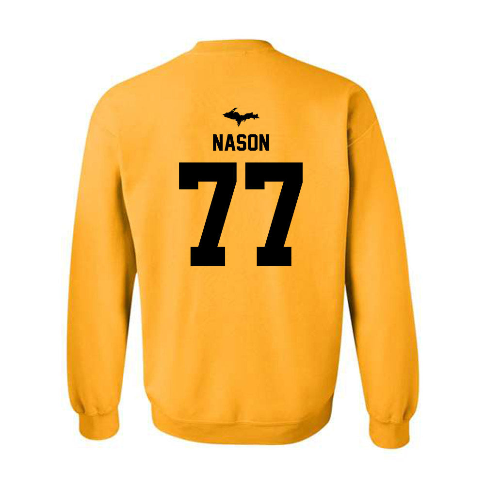 Michigan Tech - NCAA Football : Max Nason - Generic Shersey Crewneck Sweatshirt