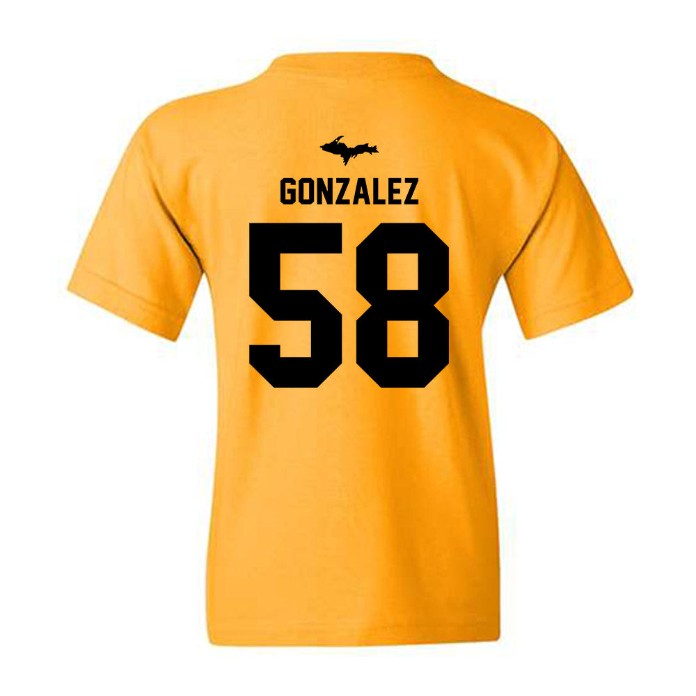 Michigan Tech - NCAA Football : Adrian Gonzalez - Generic Shersey Youth T-Shirt-1
