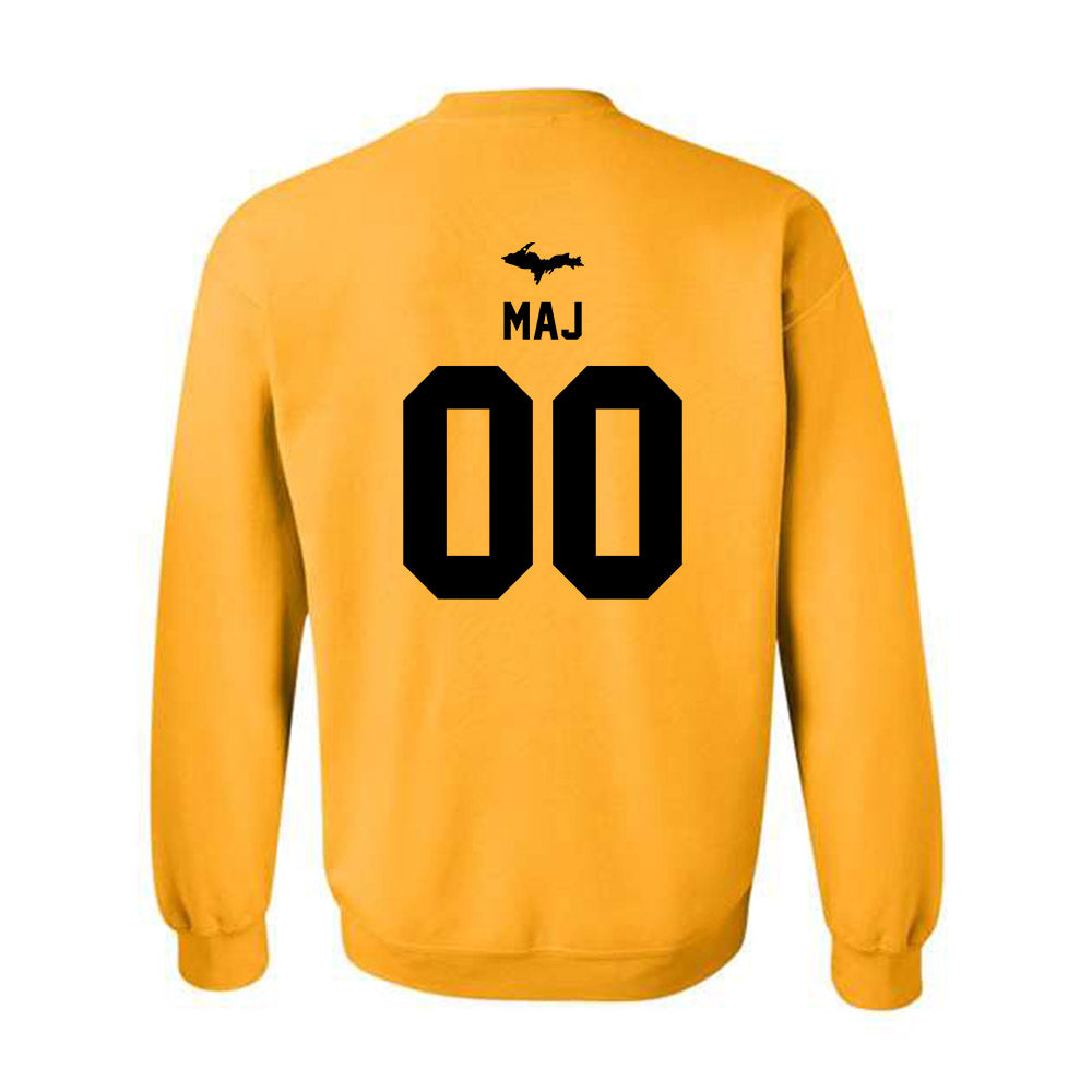 Michigan Tech - NCAA Football : Max Maj - Generic Shersey Crewneck Sweatshirt-1