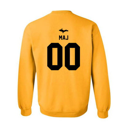 Michigan Tech - NCAA Football : Max Maj - Generic Shersey Crewneck Sweatshirt-1