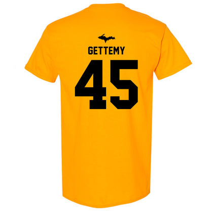 Michigan Tech - NCAA Football : Kyle Gettemy - Generic Shersey T-Shirt-1