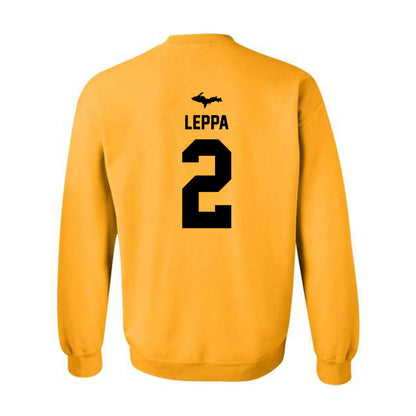 Michigan Tech - NCAA Men's Ice Hockey : Tom Leppa - Generic Shersey Crewneck Sweatshirt