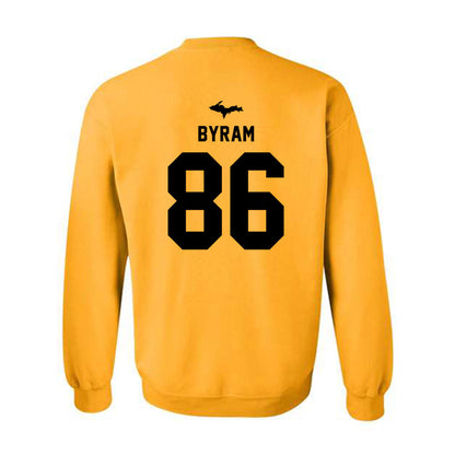 Michigan Tech - NCAA Football : Connor Byram - Generic Shersey Crewneck Sweatshirt-1