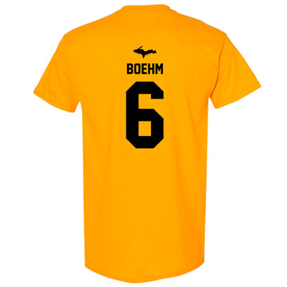 Michigan Tech - NCAA Men's Ice Hockey : Brayden Boehm - Generic Shersey T-Shirt-1