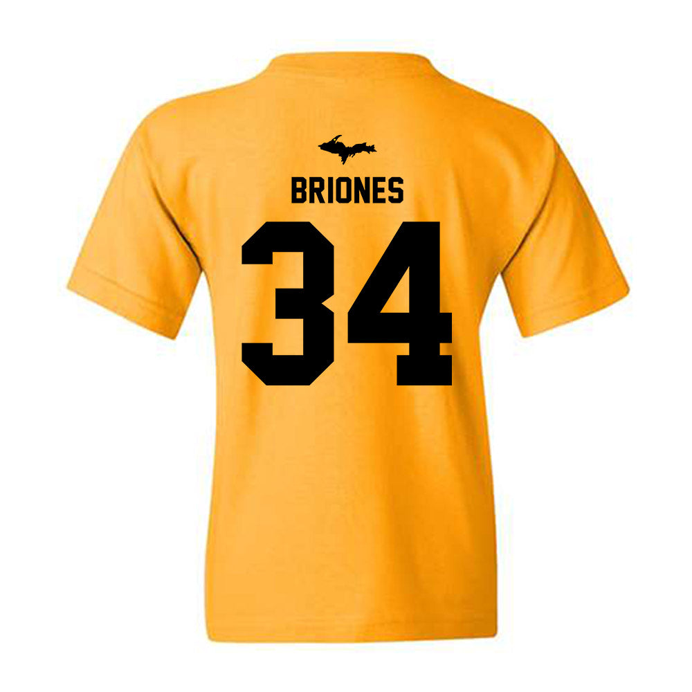 Michigan Tech - NCAA Football : Connor Briones - Generic Shersey Youth T-Shirt-1