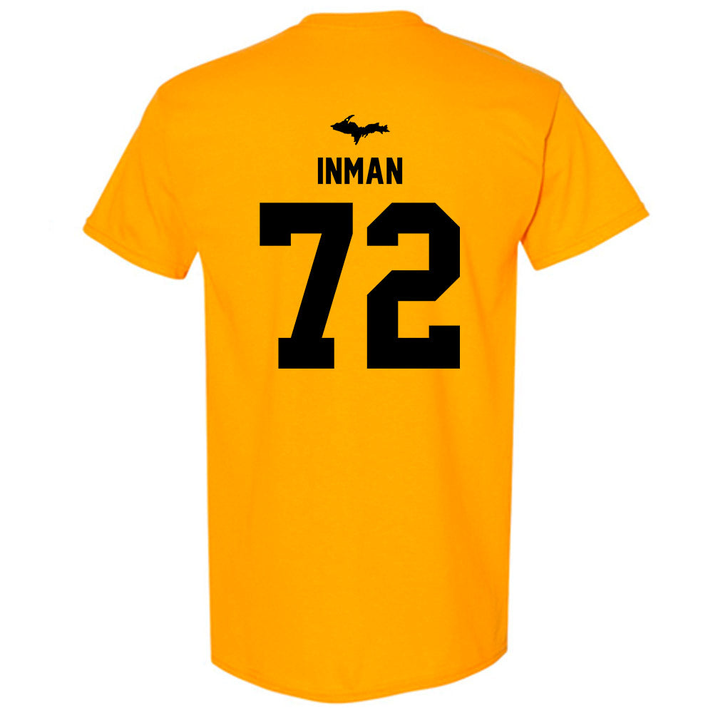 Michigan Tech - NCAA Football : Bryar Inman - Generic Shersey T-Shirt-1