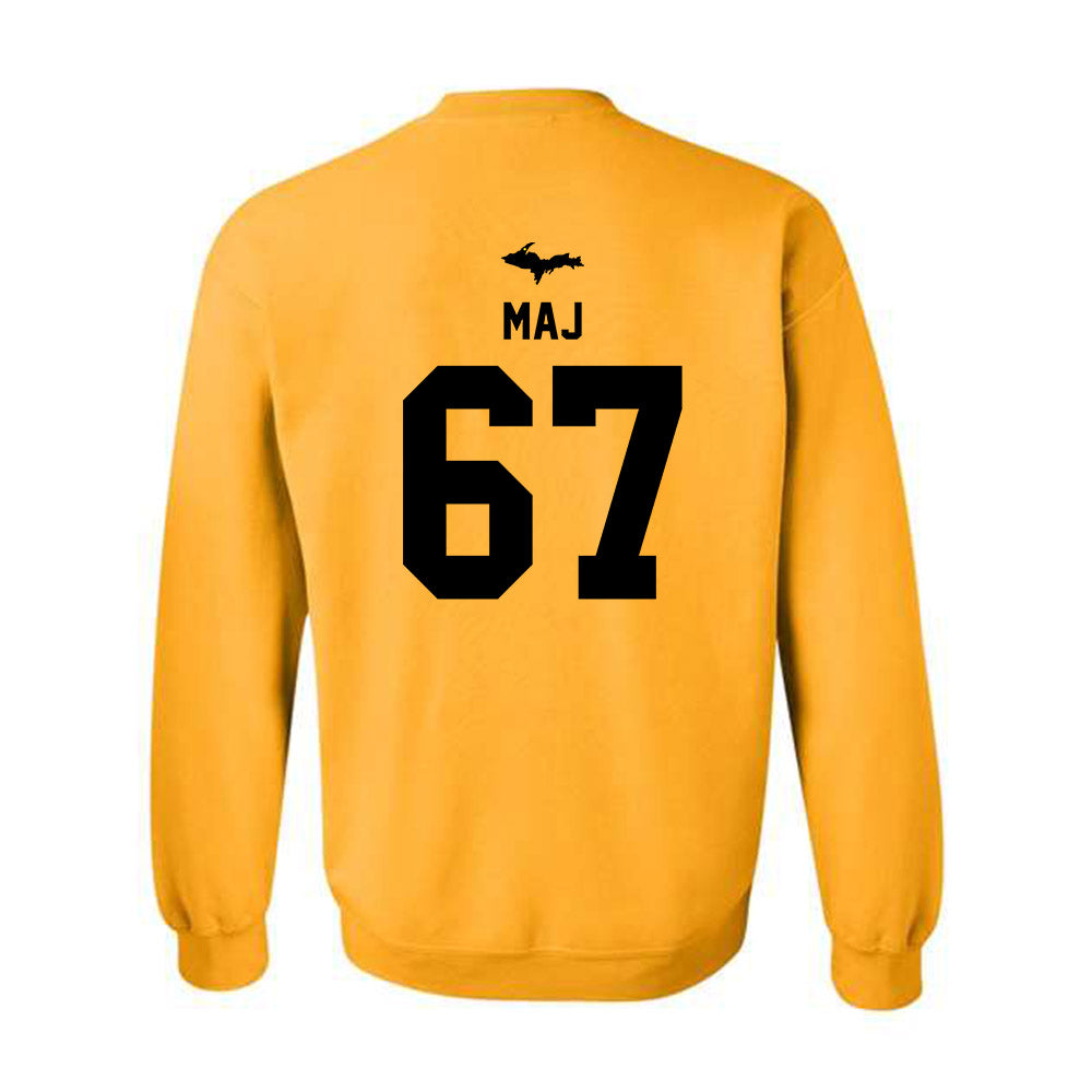 Michigan Tech - NCAA Football : Max Maj - Generic Shersey Crewneck Sweatshirt-1