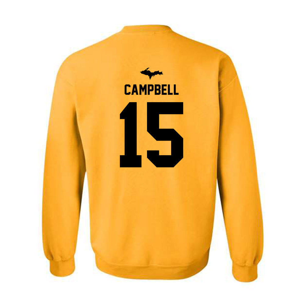 Michigan Tech - NCAA Men's Ice Hockey : Matthew Campbell - Generic Shersey Crewneck Sweatshirt