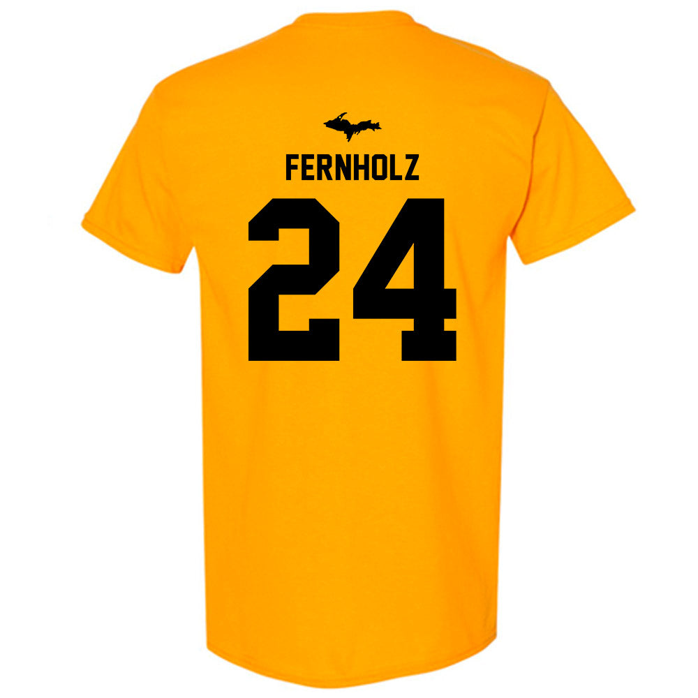 Michigan Tech - NCAA Men's Basketball : Ty Fernholz - Generic Shersey T-Shirt