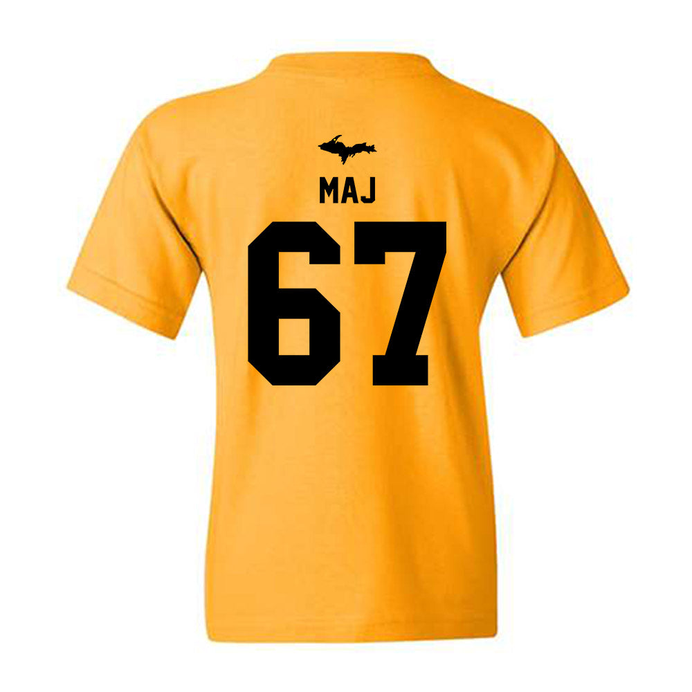 Michigan Tech - NCAA Football : Max Maj - Generic Shersey Youth T-Shirt-1