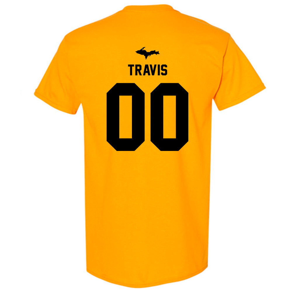 Michigan Tech - NCAA Football : Jiovanni Travis - Generic Shersey T-Shirt-1