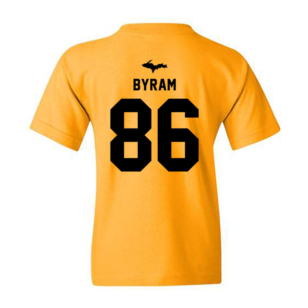 Michigan Tech - NCAA Football : Connor Byram - Generic Shersey Youth T-Shirt-1