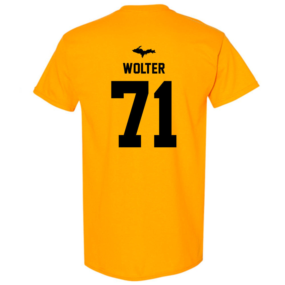 Michigan Tech - NCAA Football : Mason Wolter - Generic Shersey T-Shirt-1