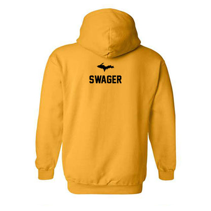 Michigan Tech - NCAA Men's Cross Country : Zebedee Swager - Generic Shersey Hooded Sweatshirt-1