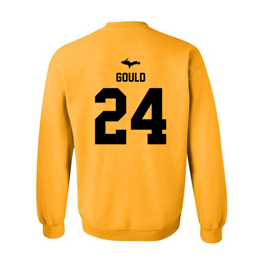 Michigan Tech - NCAA Men's Ice Hockey : Rylan Gould - Generic Shersey Crewneck Sweatshirt-1