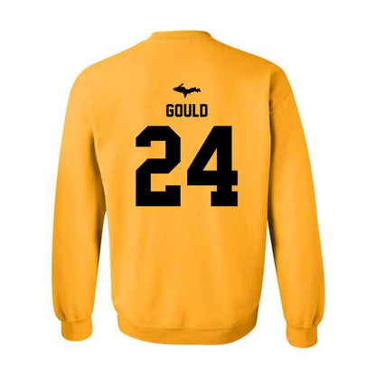 Michigan Tech - NCAA Men's Ice Hockey : Rylan Gould - Generic Shersey Crewneck Sweatshirt-1