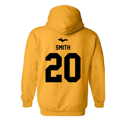 Michigan Tech - NCAA Men's Basketball : Gabriel Smith - Generic Shersey Hooded Sweatshirt-1
