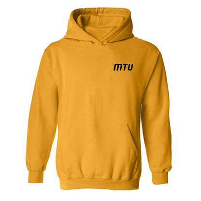 Michigan Tech - NCAA Football : Kolby Hindenach - Generic Shersey Hooded Sweatshirt